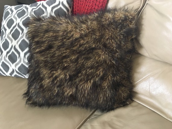 Faux Fur Throw Pillow Etsy