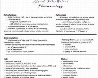 Atrial Fibrillation Pharmacology