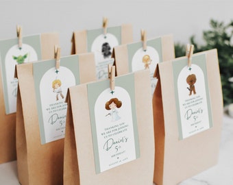 Star Wars Favor Tag | Leia, Yoda, Chewbacca | Jedi Birthday (Printable Template)