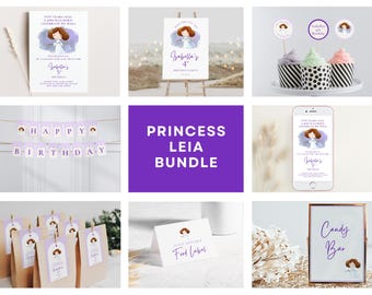 Princess Leia Birthday Party Decor Bundle (Digital Download)