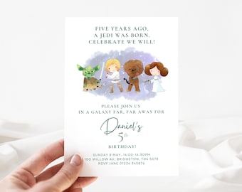 Editable Star Wars Birthday Invitation | Jedi Theme (Digital Download)