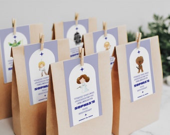 Editable Star Wars Favor Tags | Jedi Birthday Party (Printable Template)