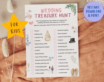 Wedding Treasure Hunt Game for Kids | I Spy Activity (Digital Download)