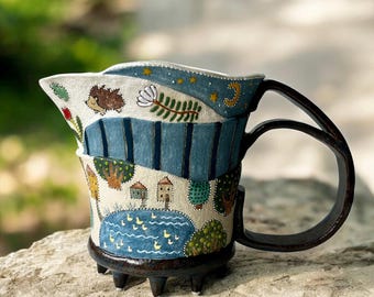 Original design, Handgjord keramisk mjölkburk/redskapsburk/Skogens berättelse