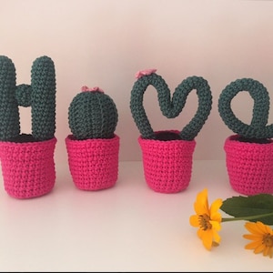 Cactus set “Home” made of cotton digital PDF instructions in German and Russian