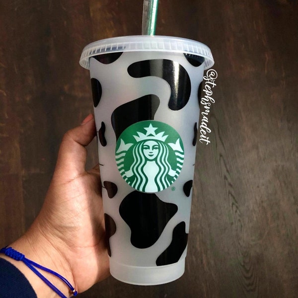 Cow Print Starbucks Tumbler • Custom Cold Venti or Hot Grande Starbucks Cup