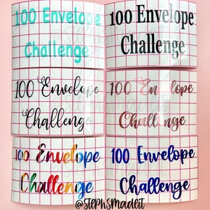 100 Envelope Challenge Decal/Sticker - 52 Envelope Savings Challenge label - 26 Bi Weekly Challenge - 1-100 Envelope Stickers