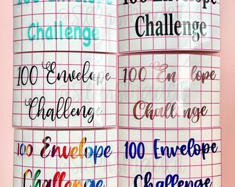 100 Envelope Challenge Decal/Sticker - 52 Envelope Savings Challenge label - 26 Bi Weekly Challenge - 1-100 Envelope Stickers