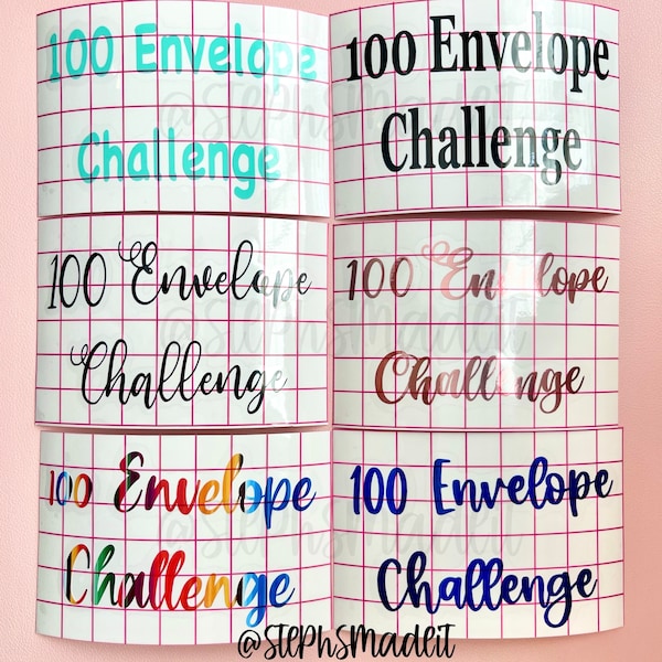 100 Envelope Challenge Decal/Sticker - 52 Envelope Savings Challenge label - 26 Bi Weekly Challenge - 1-100 Envelope Stickers