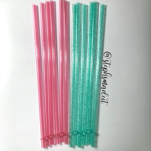 Glitter Replacement Straw- Reusable Straw- Venti Straw - Skinny Tumbler Straw