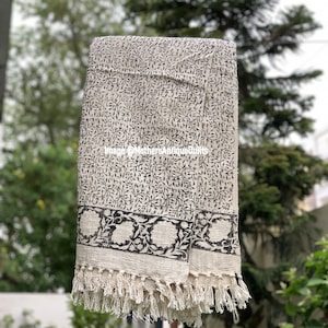 Cotton Throw, Bohemian Mud Cloth Throw, Hand woven Beach Blanket, Cotton Sofa Throw for Living Room, Turkish Bedspread, Sofa Couch Coverlet