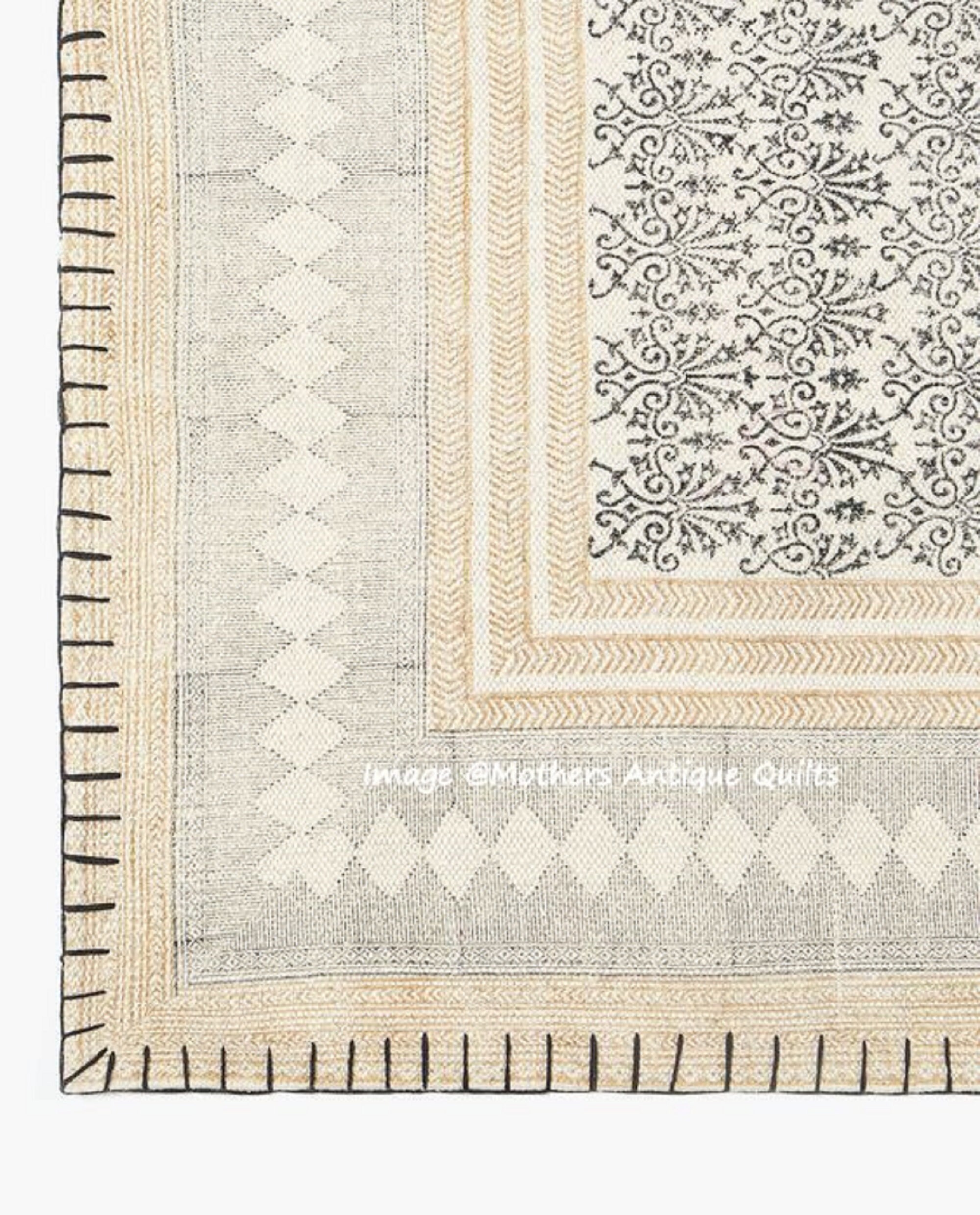 9x12Ft Baumwolle Teppich Handgemachter Teppich Indischer | Etsy