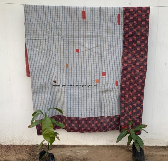 Kantha Quilt Vintage Handmade Quilt Bohemian Bedding Kantha Bedspread Cotton Blanket Hand Stitched Throw Antique Ralli Quilt Baby Quilt Etsy Canada