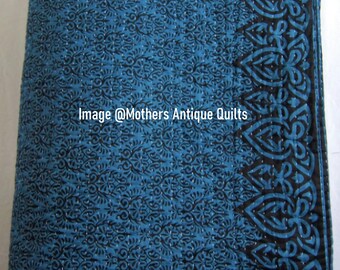 1, 5,10 Pcs Indigo Kantha Quilt Bedding Bedspread Hand Stitch Kantha Throw Blanket Bohemian Assorted Lot Twin Vintage Kantha Throw Bedcover