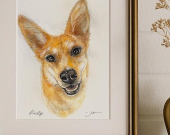 Retrato personalizado de perro en acuarela a partir de una foto - Arte de mascotas pintado a mano, regalo personalizado para amantes de los perros