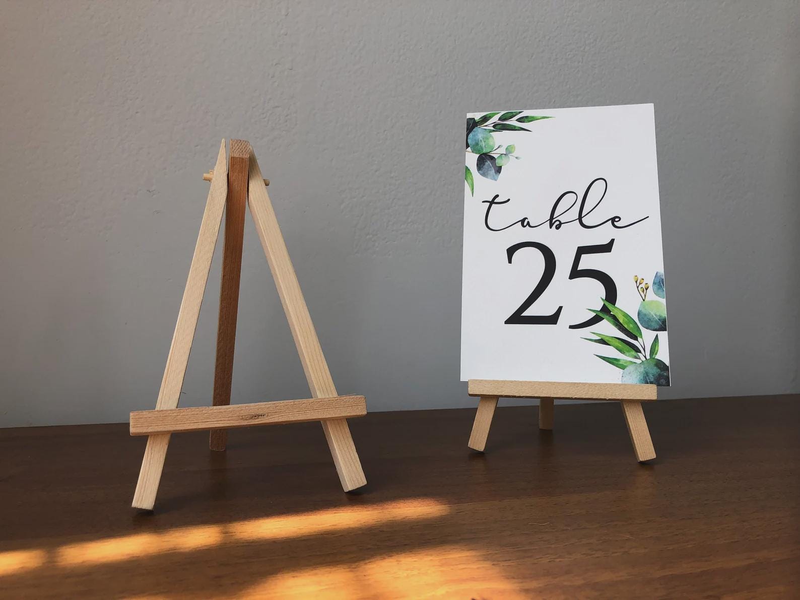 Wooden Easel for Wedding Table Decoration. Small Stand, Table Number ...
