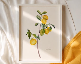 Geschenkidee für die neue Küche, Wandbild im italienischen Restaurantstil, Set mit botanischen Kräuterdrucken, Aquarell-Poster zur Einweihung – individuelles Angebot möglich