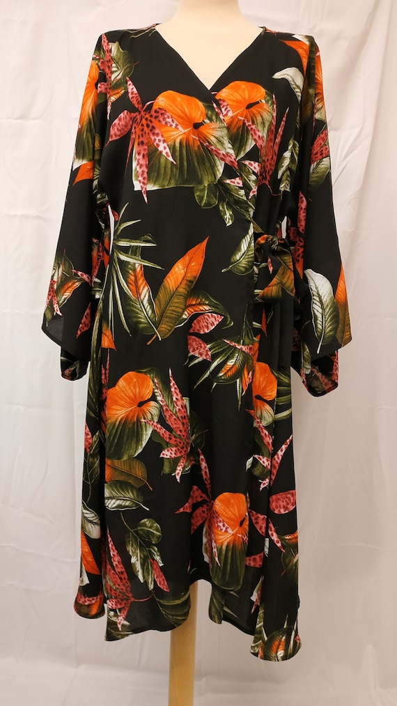 black tie kimono dress Black Kimono Dress Black / M