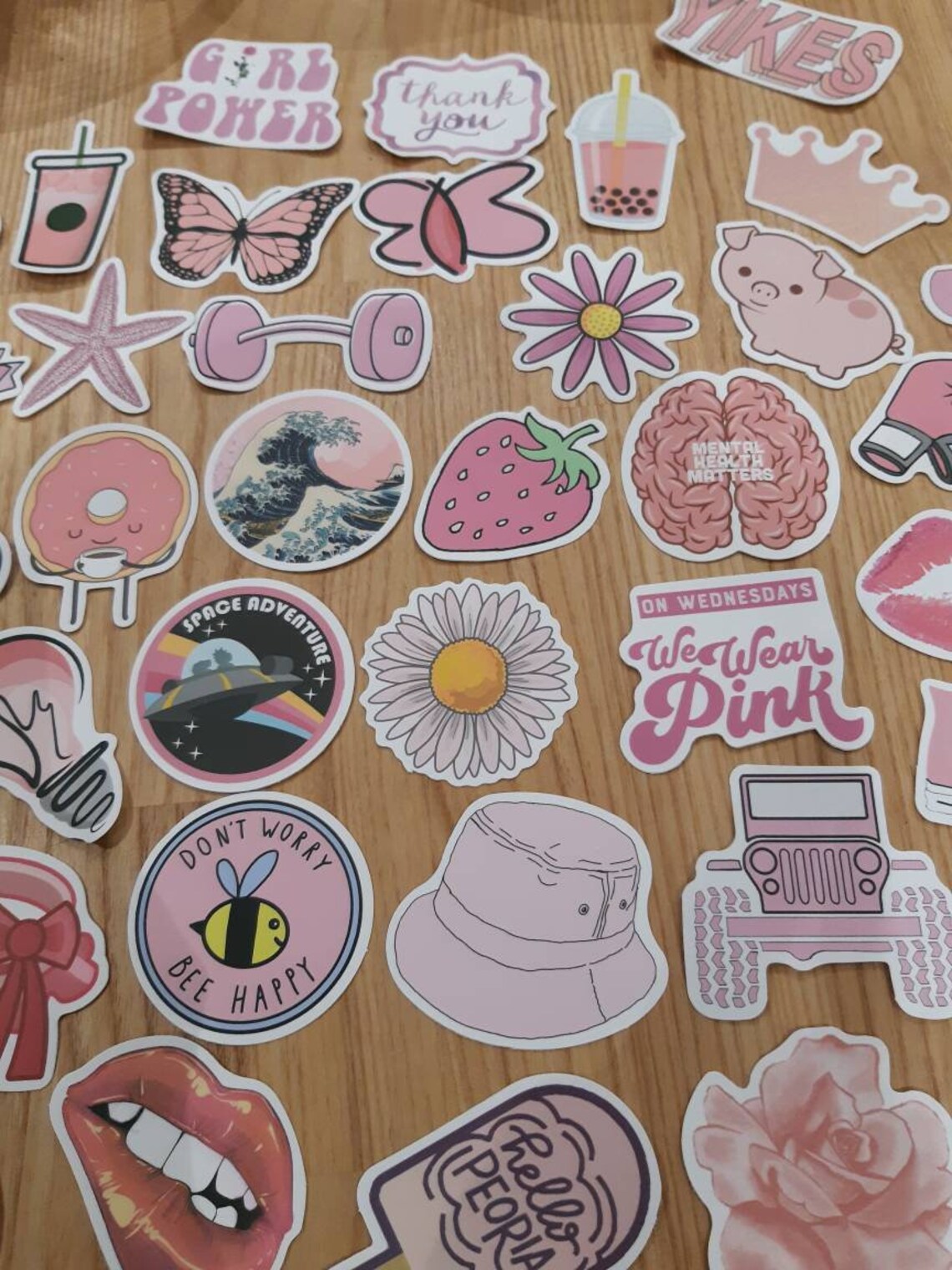 Pink Sticker Pack / Girly Stickers / Laptop Stickers / Etsy