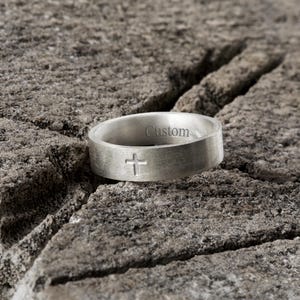 Custom Silver Cross Ring