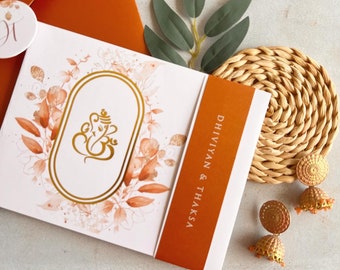 Ganesha Wedding Invitation: Hindu, Sri Lankan, Tamil