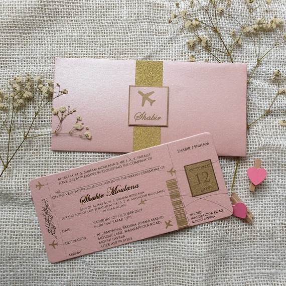 Travel Theme Boarding Passes Boarding Pass Wedding Invitations Airplane Ticket Destination Wedding Plane Ticket Passport