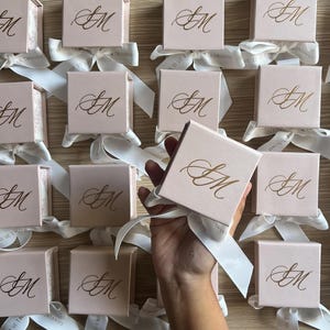 Wedding Favor Box - Cake box - Wedding gift box- Custom made boxes with Ribbon bomboniere matrimonio