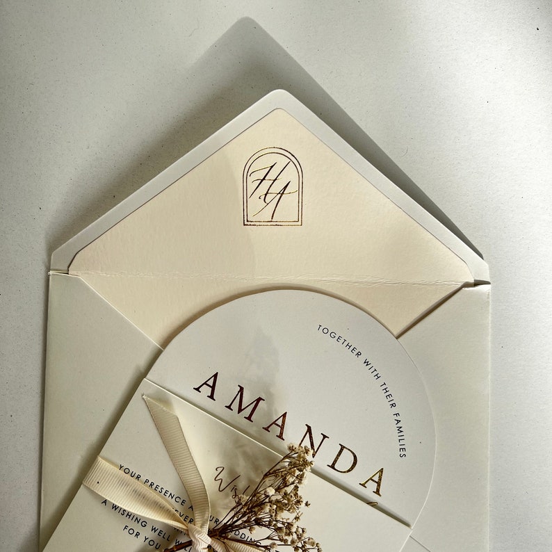 Arch Shaped Wedding Invitation Modern Invitation Minimal and Minimalist ...