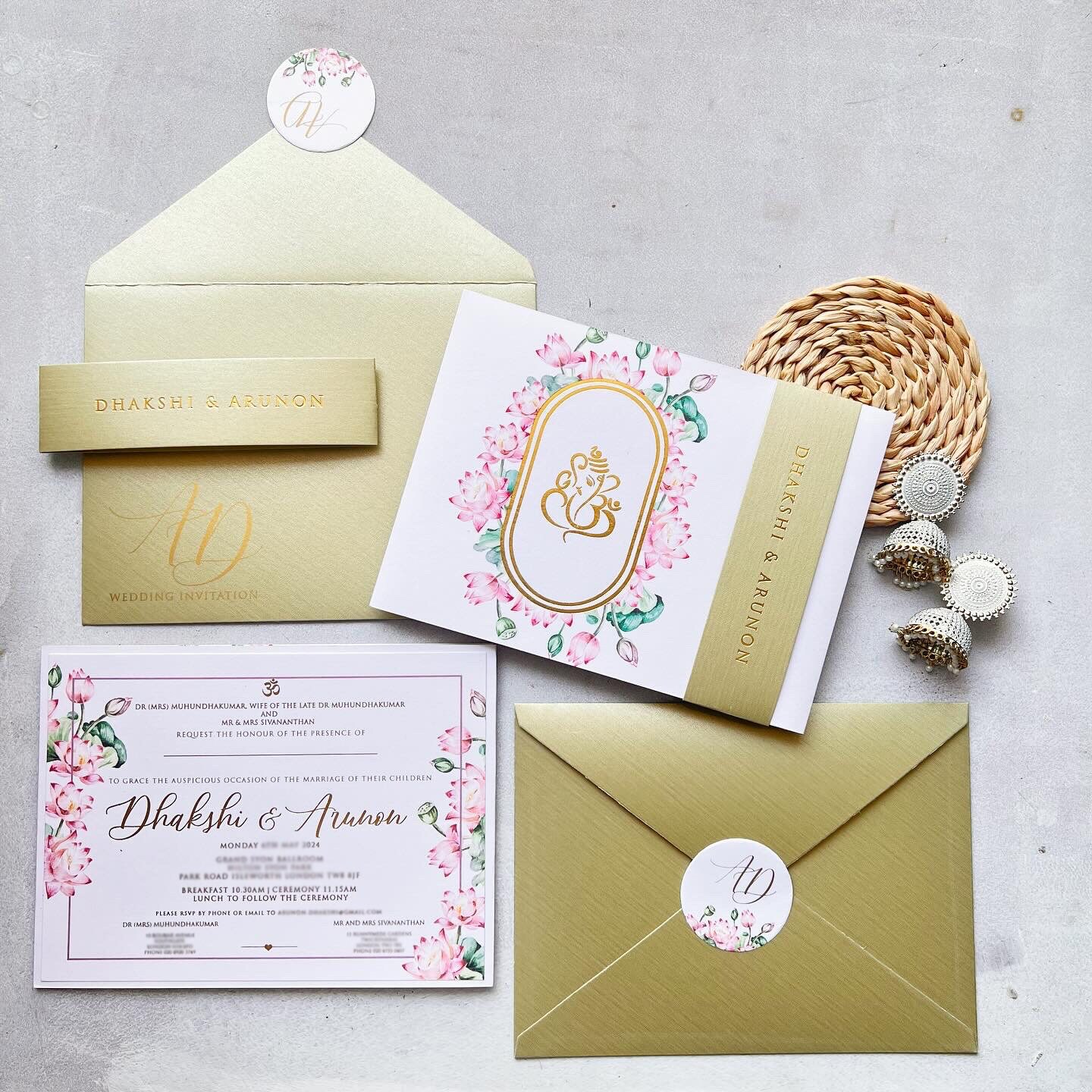 Ganesha Wedding Invitation: Hindu, Sri Lankan, Tamil - Etsy, image size:1440x1440