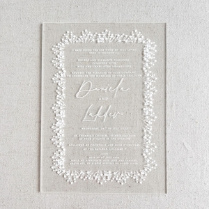 Acrylic invitation/ minimal acrylic invitation/ baby’s breath printed acrylic invitation/ elegant acrylic invitation/ acrylic wedding