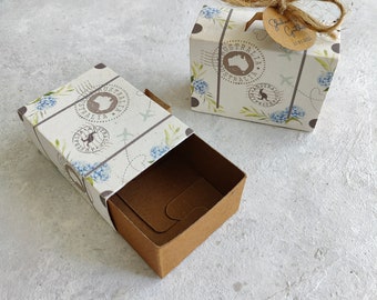 Suite-case type wedding favor boxes, favor boxes, wedding gifts, travel theme gifts, destination weddings, craft box, printed suitecase
