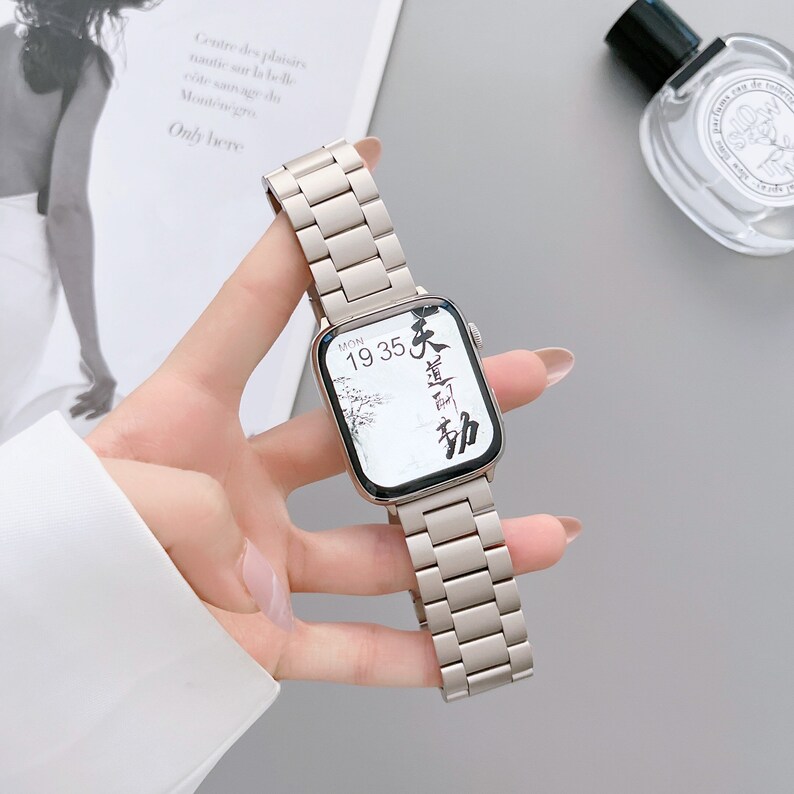 Starlight Stainless Steel Apple Watch Band Series Etsy