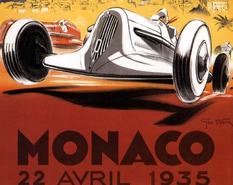 Barcelona Car Race Grand Prix Vintage Poster Repro Shipped Rolled FREE SHIP USA