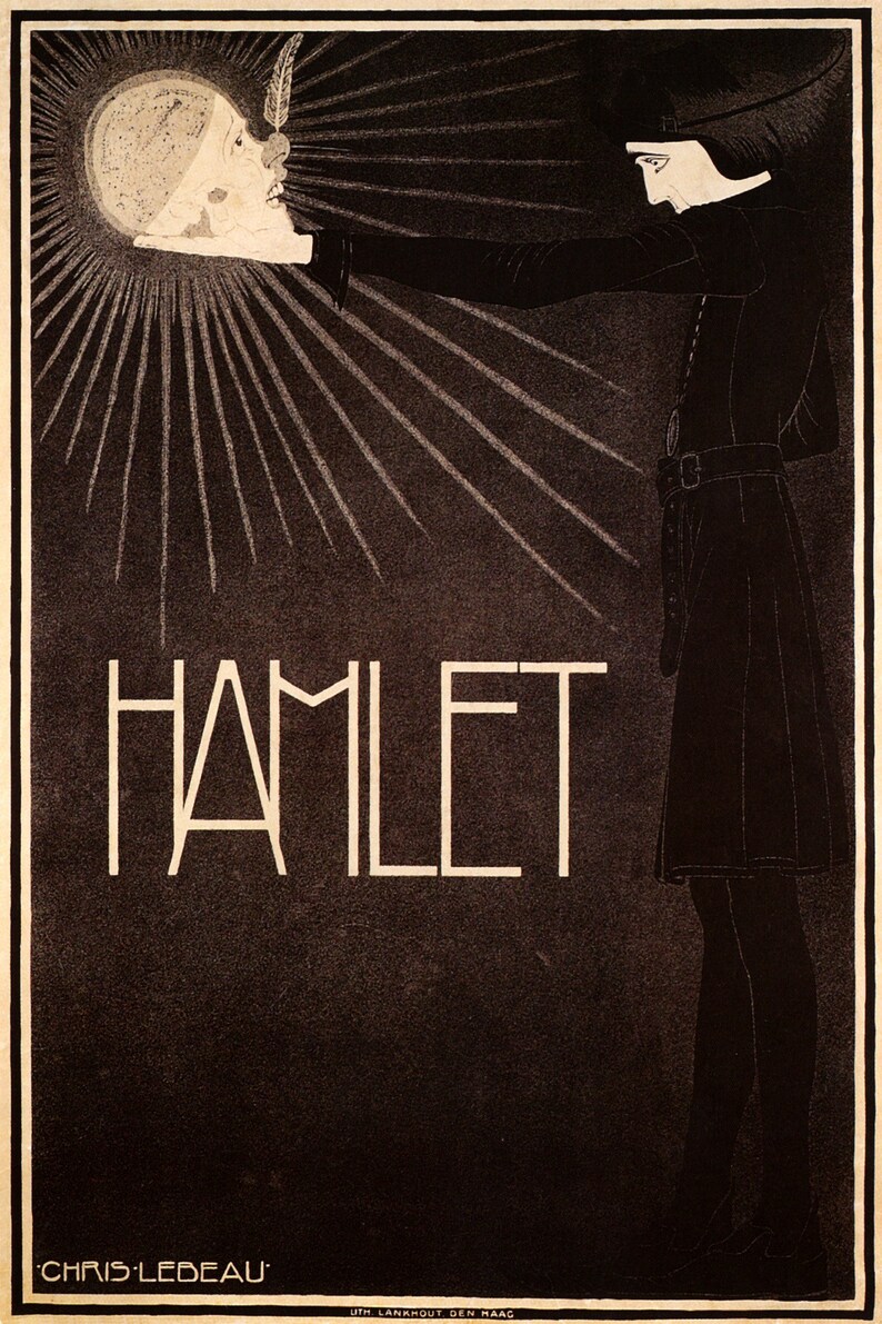 Hamlet Skull by William Shakespeare Dark Tragedy Theater Etsy