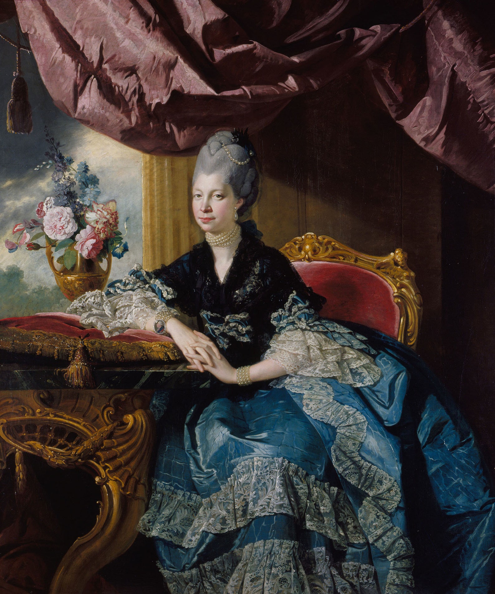 Queen Charlotte England 1771 Portrait Painting By Johann Etsy