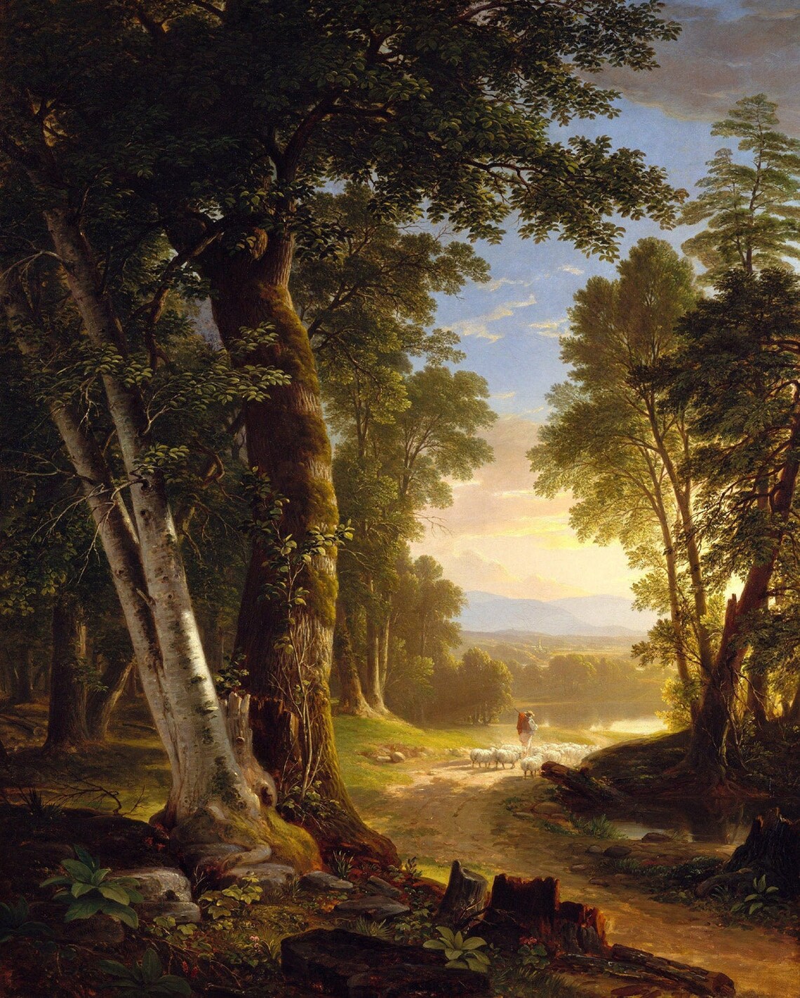 The Beeches 1845 Painting by American Asher Brown Durand Art Etsy