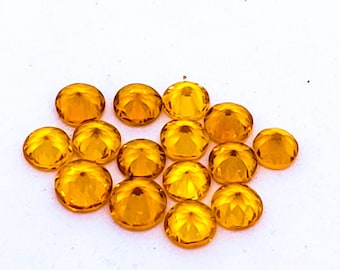 Spessartite 3mm/3.5mm round-shaped faceted, Orange Garnet, Fanta/Mandarin orange, Quality-VVS, no extra delivery fees for item more than 1