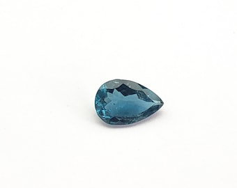 Natural Blue Tourmaline 10.5x7mm pear-shaped faceted gemstone, calibrated, Weight- 1.51 carats, Quality- Slightly inclusive, Loose gemstone