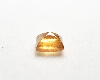 Natural Spessartite 5x5 mm sugarloaf shaped gemstone, Weight-0.95 carats, Pyramid cut cabochon, Fanta orange color, Loose gemstone
