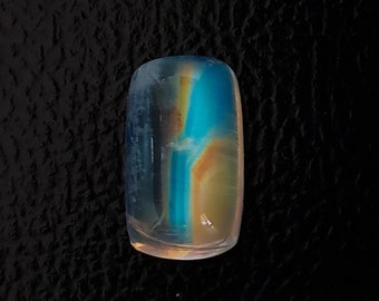 Natural rare fire Rainbow MOONSTONE 11x18mm cushion baguette-shaped cabochon, Calibrated gemstone,Weight-17 carats,Loose gemstone,Quality-VS