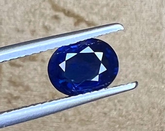 Natural Blue Sapphire 7.7x6.2x3.3mm oval Shaped gemstone weight-1.42 carats NO HEAT SAPPHIRE Eye Clean quality Loose Gemstone Jewelry Making