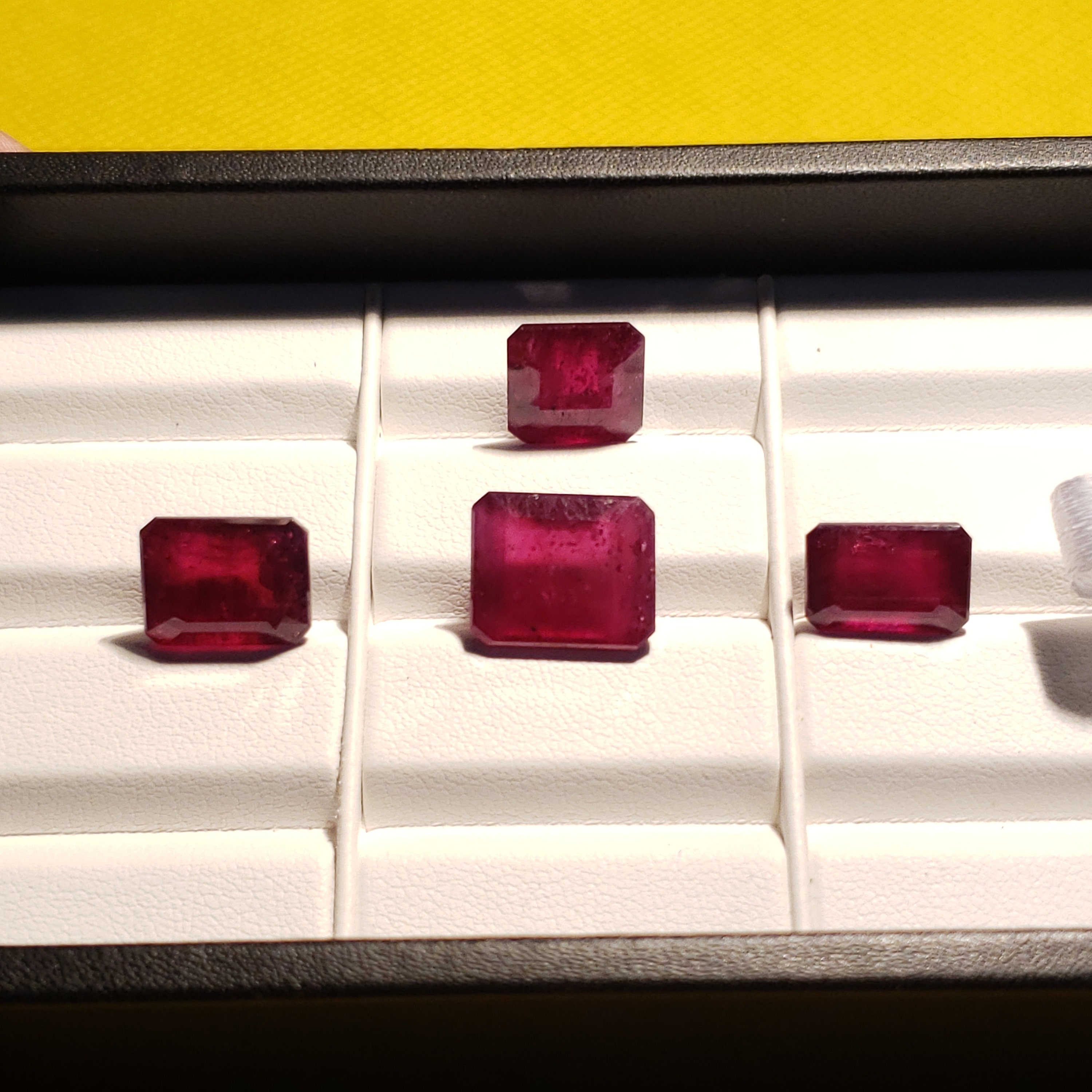 Glass Fill Ruby 10.1x10.1 to 13x10.9 Mm Octagon Shaped Faceted Gemstone ...