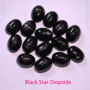 Natürlicher Schwarzer Stern Diopside Oval cabochon Edelstein, Größe-5x7mm,7x9mm,8x10mm,10x14mm,12x16mm,13x18 mm,15x20 mm, Lose Edelstein, Sale