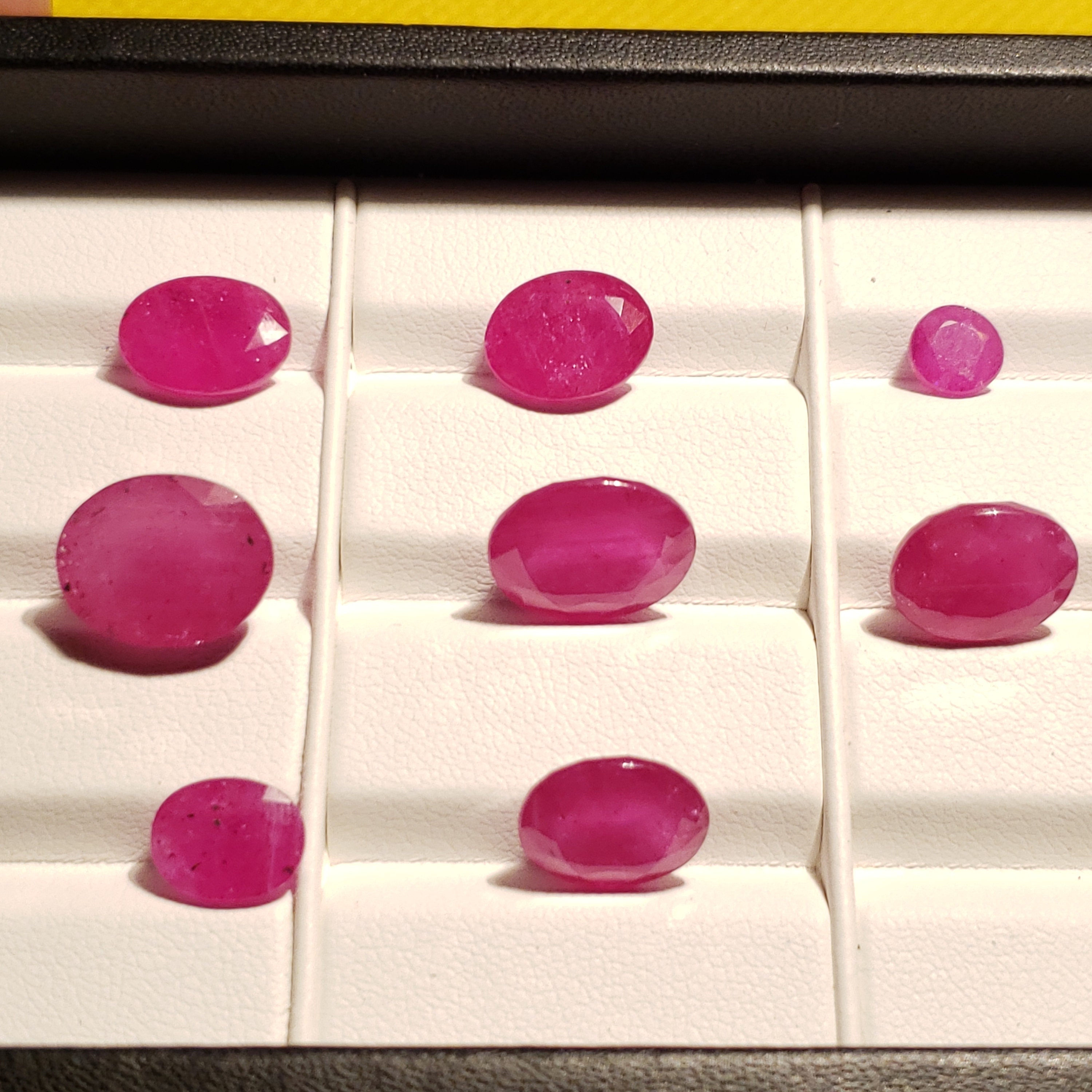 Glass Fill Ruby 6mm Round 8.7 X6.8 Mm to 12.5x10.1 Mm Oval Shaped ...