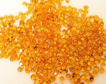 Natural Spessartite 1/1.2/1.5/1.7/2/2.2/2.5/2.8/3mm round-shaped Faceted,Fanta Orange color and Dark orange Color,Quality-VS, 100 pieces lot