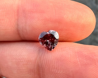 Natural Colour Change Garnet heart shape Gemstone, weight- 1.21 carats, Dimensions-6.4x6.2x4 mm, grey to purplish pink colour, Quality VS