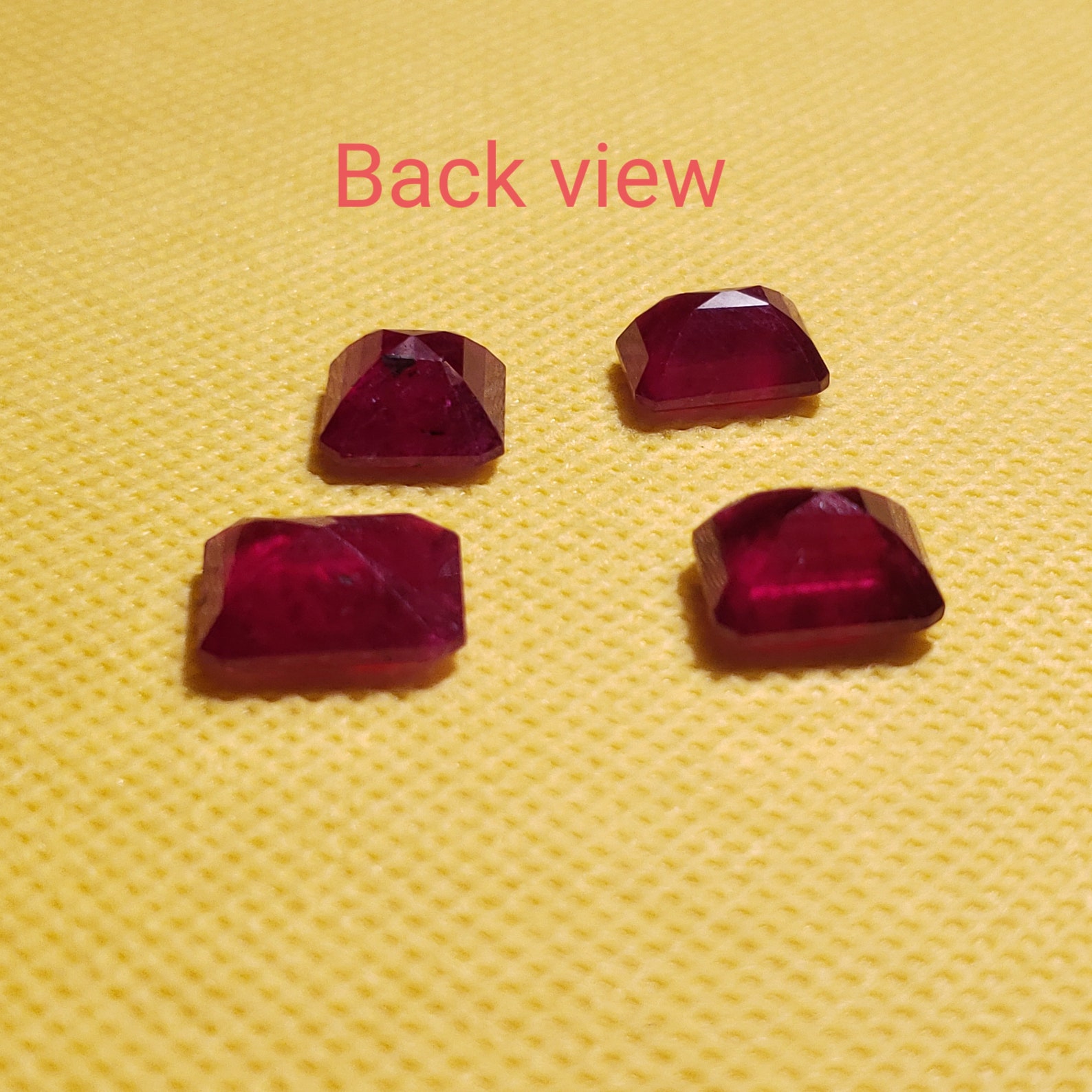 Glass Fill Ruby 10.1x10.1 to 13x10.9 Mm Octagon Shaped Faceted Gemstone ...