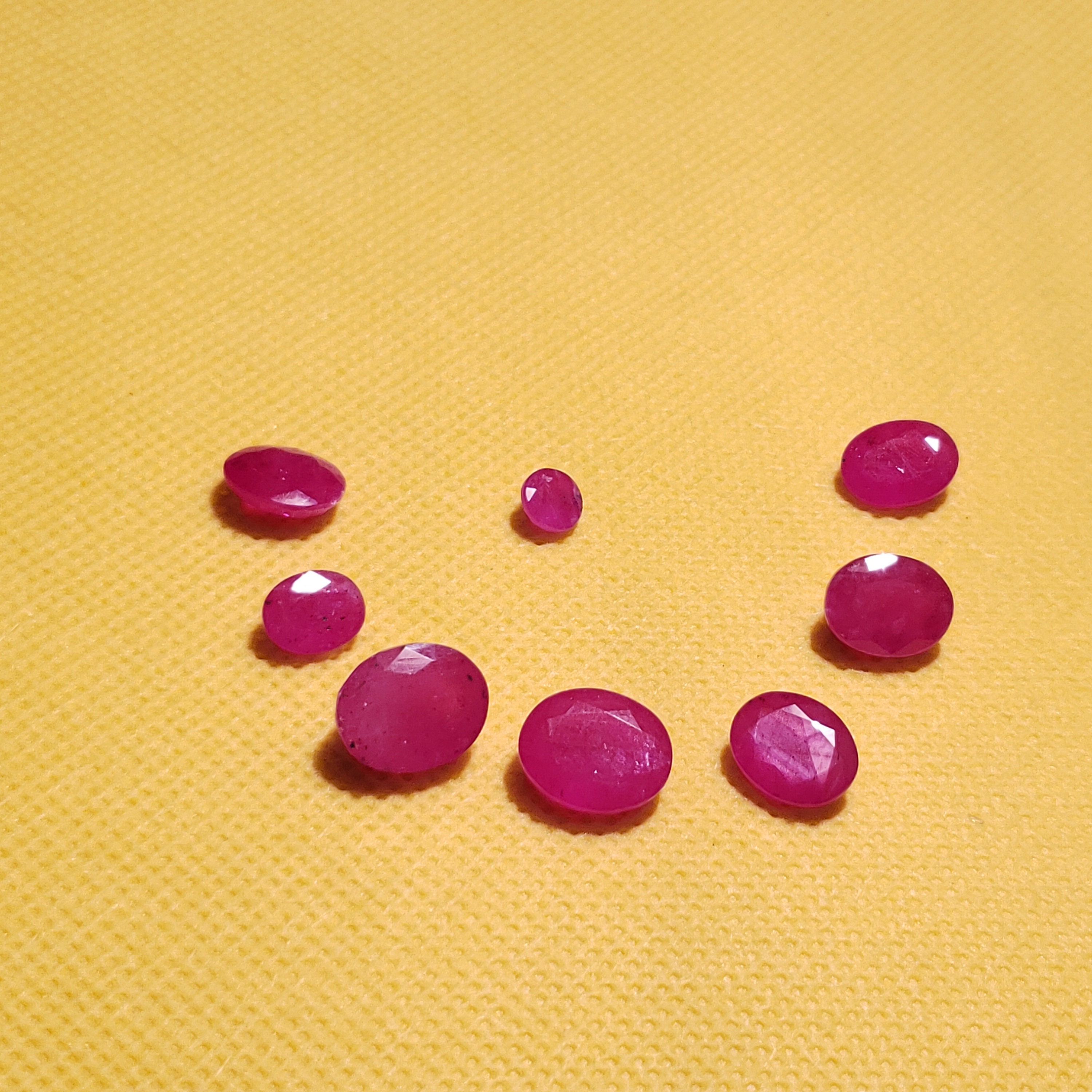 Glass Fill Ruby 6mm Round 8.7 X6.8 Mm to 12.5x10.1 Mm Oval Shaped ...