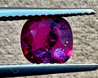 Natural Ruby 6.5x6.5x2.9mm cushion shaped gemstone, weight- 1.20 carats, Mozambique Ruby, Certified Ruby, HEATED,