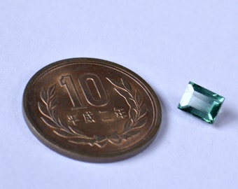 Natural Blue Tourmaline 5.2x6.8 mm Baguette shaped faceted gemstone,Weight-1.30 carats, Lagoon Tourmaline, Blue tourmaline for Jewelry